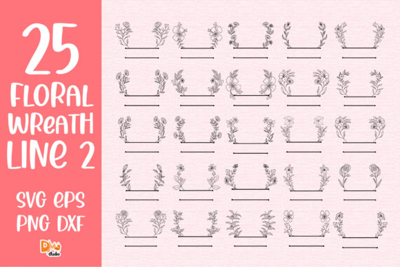 25 Floral Wreath Line Part 2