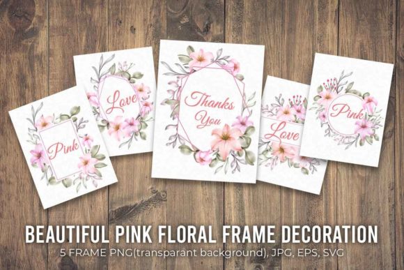 Beautiful Pink Floral Frame Decoration