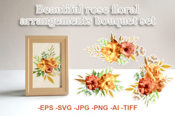 Beautiful Rose Floral Arrangements Set