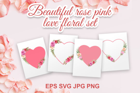 Beautiful Rose Pink Love Floral Set