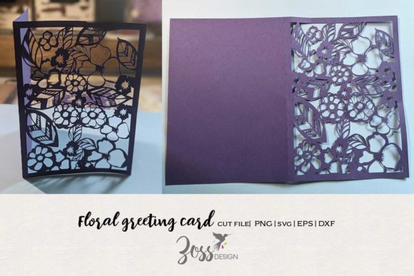 Floral Cut out Greeting Card