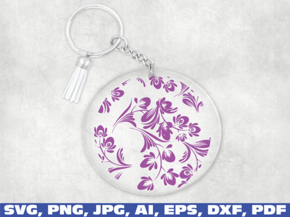 Floral Flower Keychain