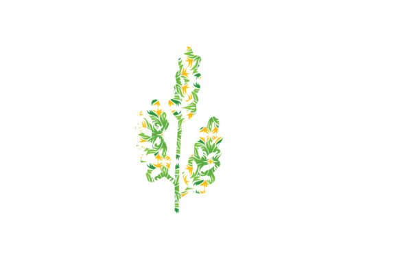 Floral Pattern Green Color