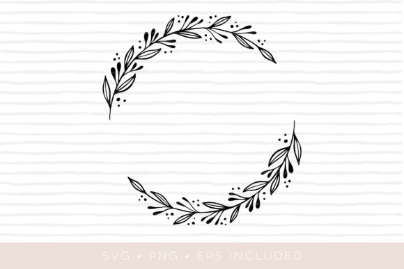 Floral Round Wreath Cutfile
