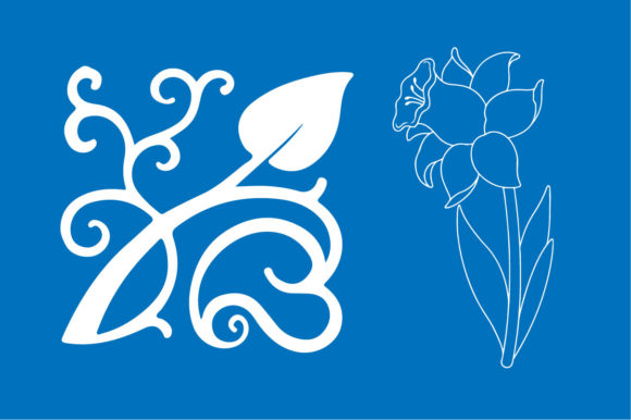 Floral Set: Sketches of Flowers, Plants