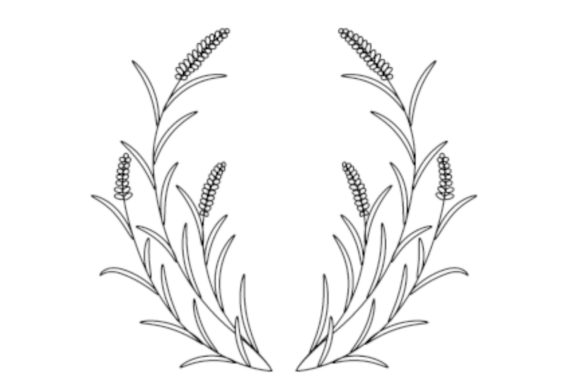 Floral Wreath, Hand Drawn