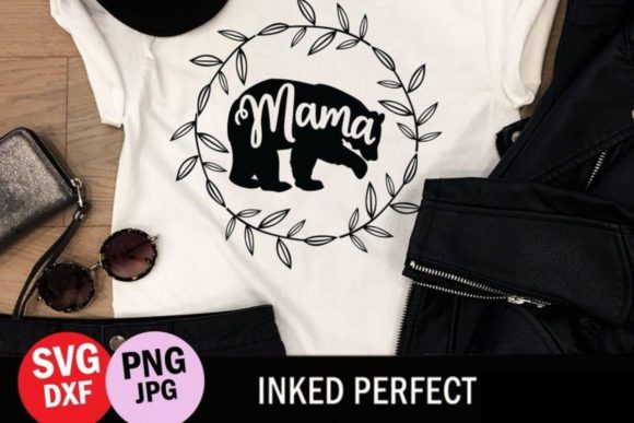 Mama Bear Floral Wreath Frame