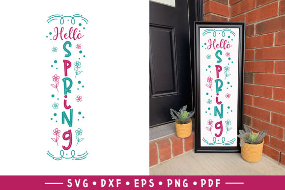 Spring Porch Sign SVG, Hello Spring