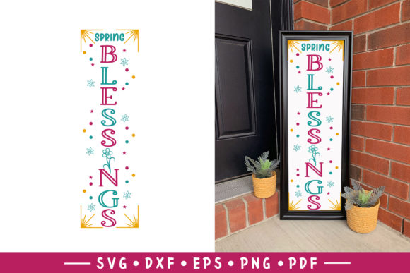 Spring Porch Sign SVG, Spring Blessings