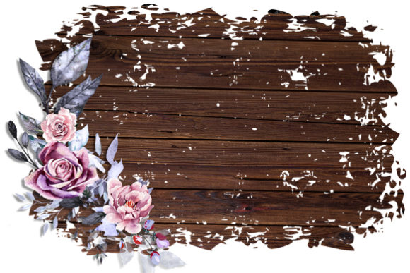 Sublimation Wood Floral Design