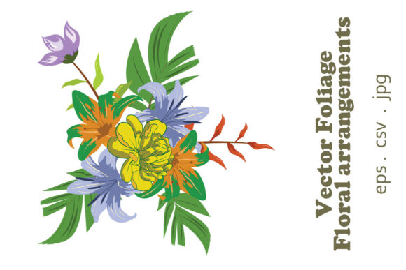 Vector Floral Foliage Graphic Set 01