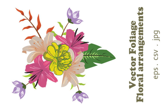 Vector Floral Foliage Graphic Set 02