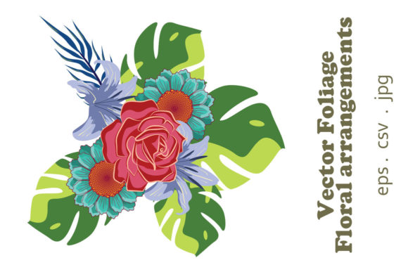 Vector Floral Foliage Graphic Set 03