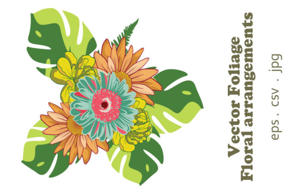 Vector Floral Foliage Graphic Set 06