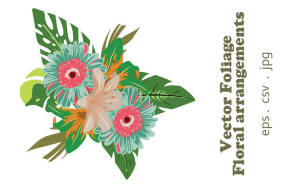 Vector Floral Foliage Graphic Set 09