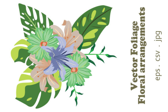 Vector Floral Foliage Graphic Set 10